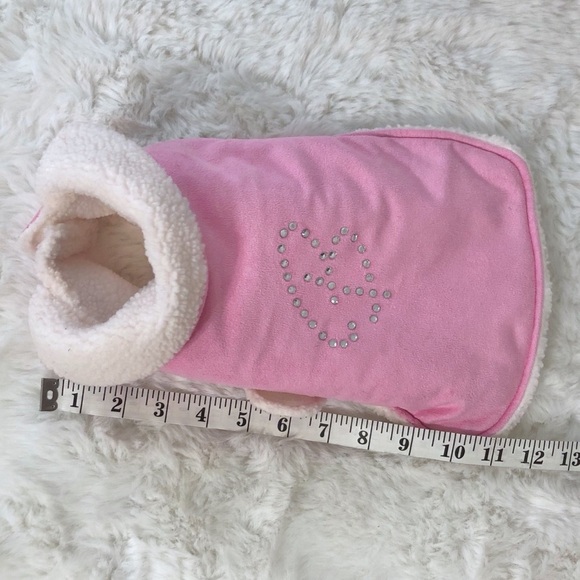 2005 Barbie Pet Pal Corp Pink Faux Suede Shearling Small Pet Sherpa Vest - Picture 4 of 7
